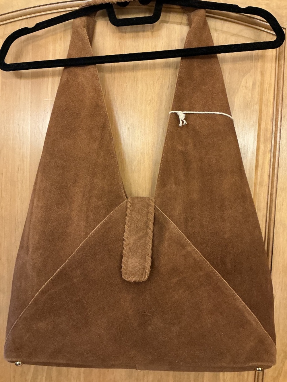 NWT Haute Hippie Triangle Suede Hobo Bag - Picture 3 of 6